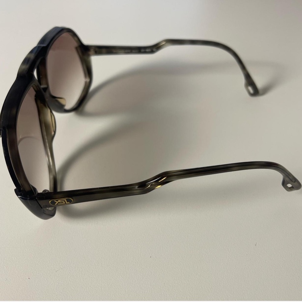 Yves Saint Laurent Vintage Aviator Sunglasses Tortoise Shell - Picture 8 of 8